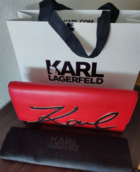 karl lagerfeld leather clutches.